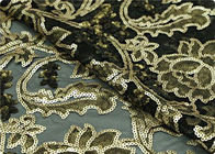 Mewah 100% Polyester Bordir Home Decor Fabric 100-140gsm