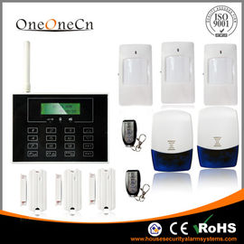 LCD layar sentuh hitam GSM Alarm System Security Wireless dengan APP untuk rumah