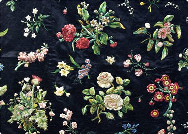 Hitam bersulam Tirai / Tas / Bedding Fabric Vintage Penguat Fabric