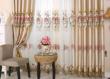 Indah Polyester Bordir Kain Kontemporer Tirai Fabric